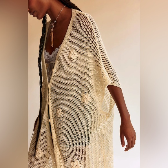 Free People Other - NWOT Free People Traveling Easy Kaftan in Ivory $128MSRP